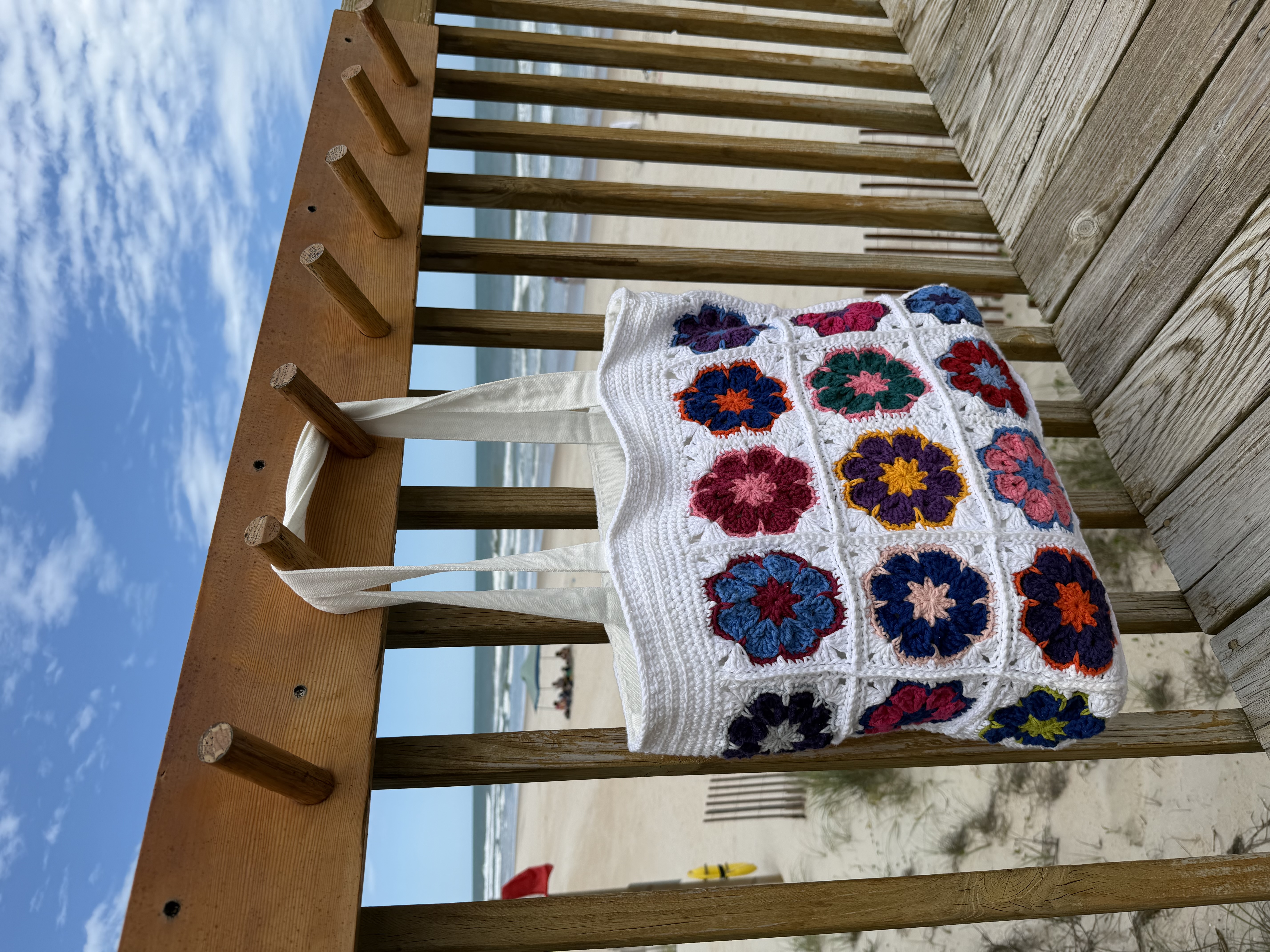 Rainbow Square Beach Bag