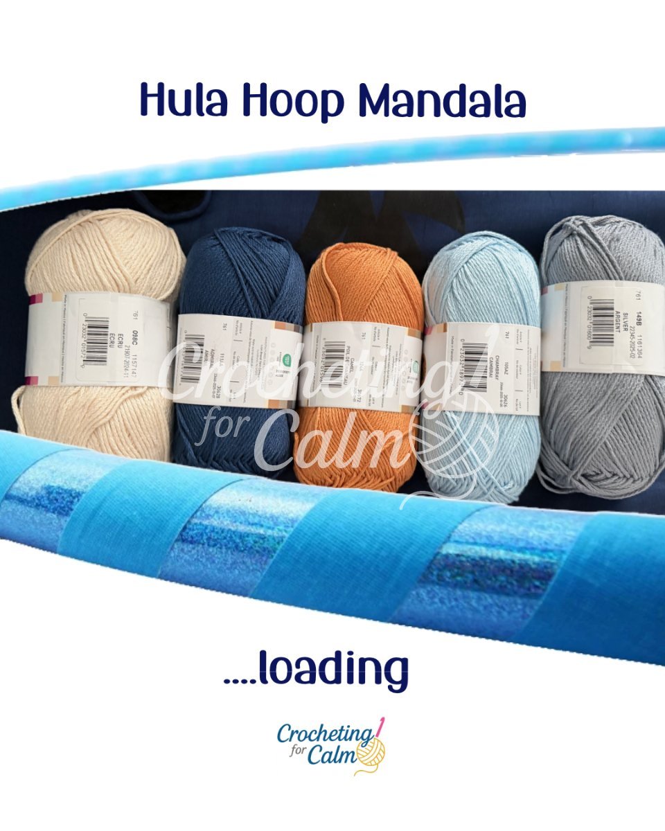 Hula Hoop Crocheted Mandala Loading