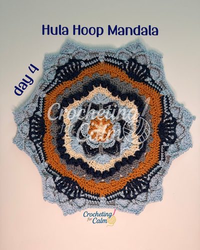 Day 4 Hula Hoop Crocheted Mandala