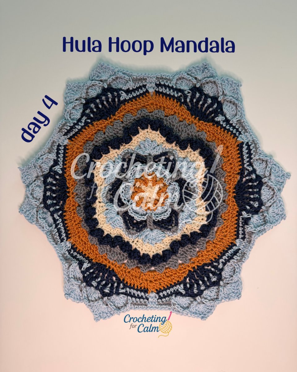 Day 4 Hula Hoop Crocheted Mandala