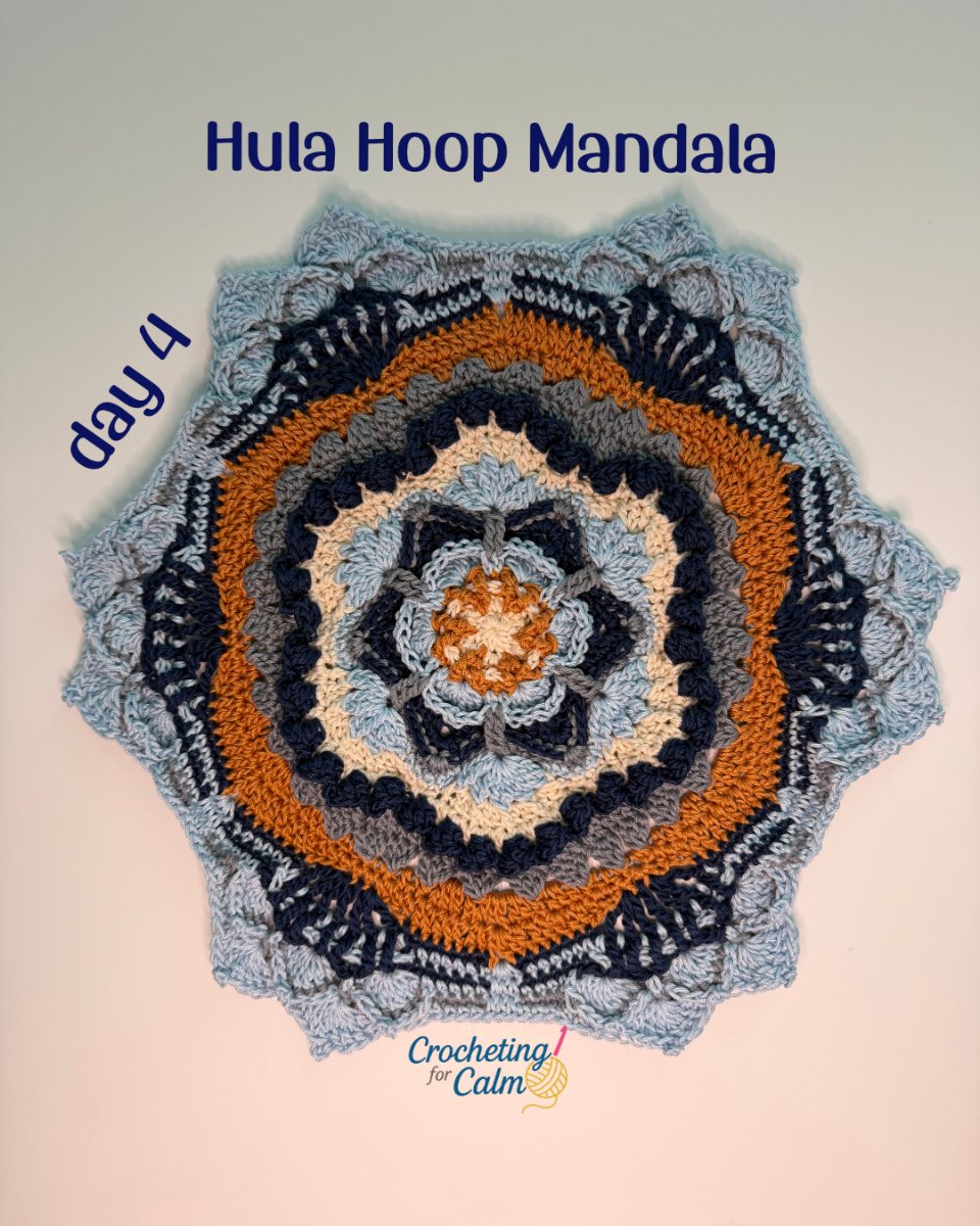 Day 4 Hula Hoop Crocheted Mandala