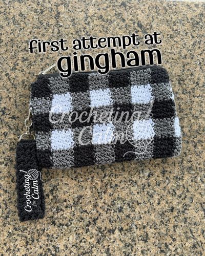 First attempt at gingham crochet, and I’m officially hooked! 🏁