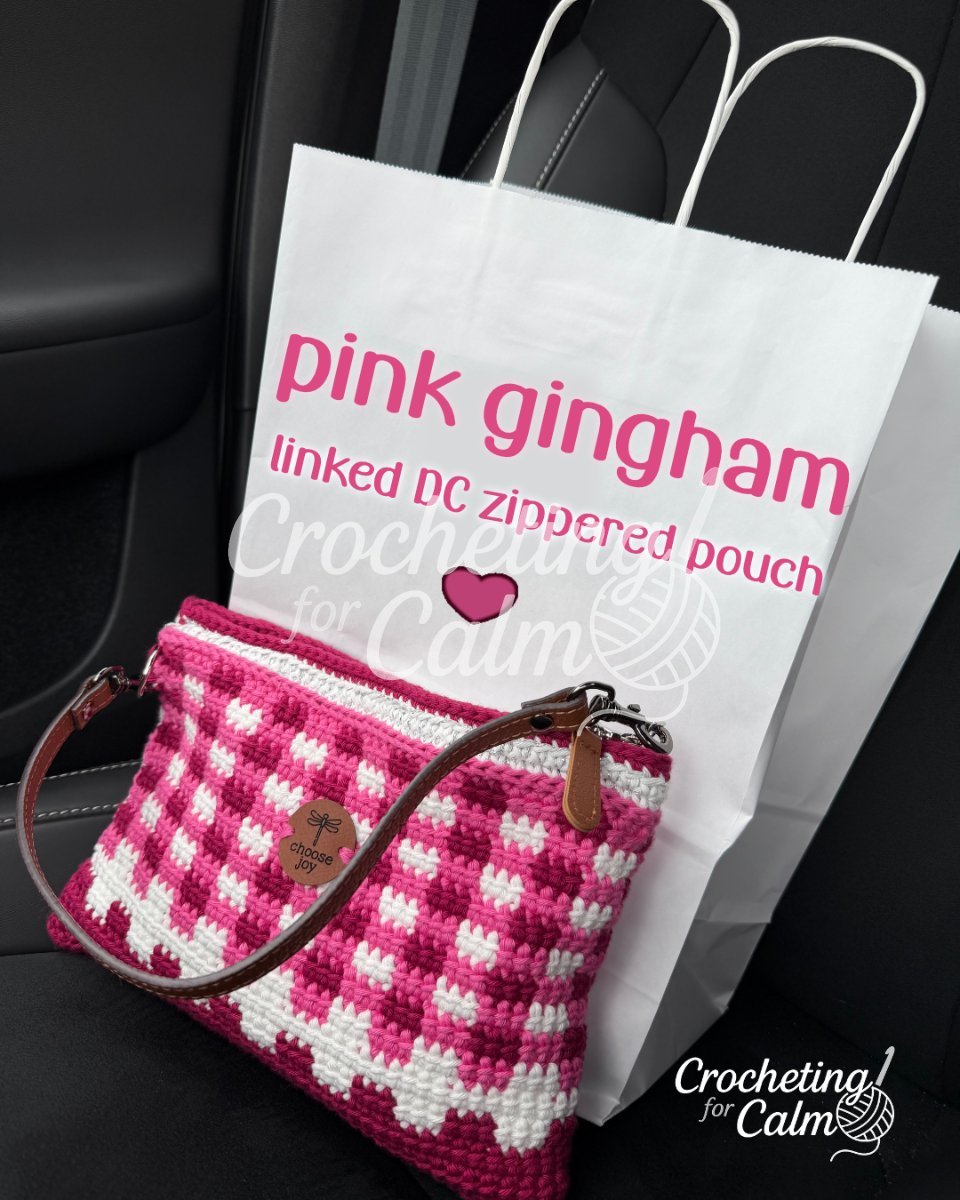 Think pink micro gingham zippered pouch! 💖👛