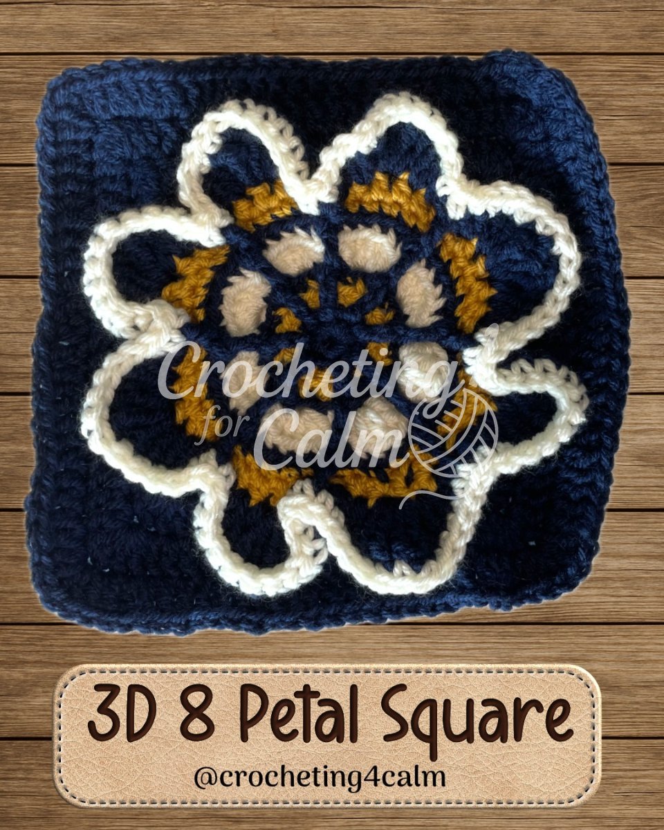 🌼 3D 8-Petal Square