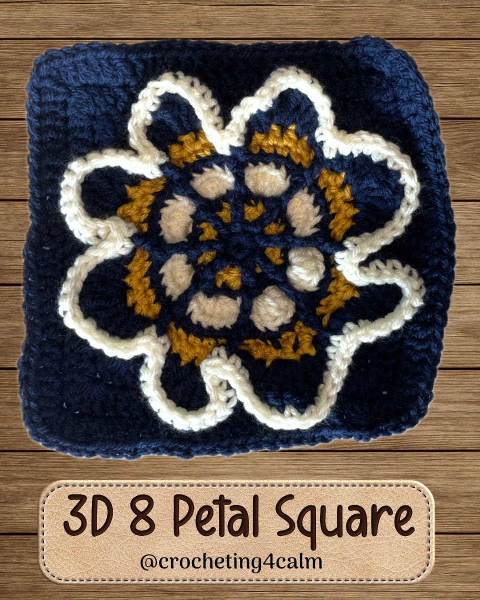 🌼 3D 8-Petal Square