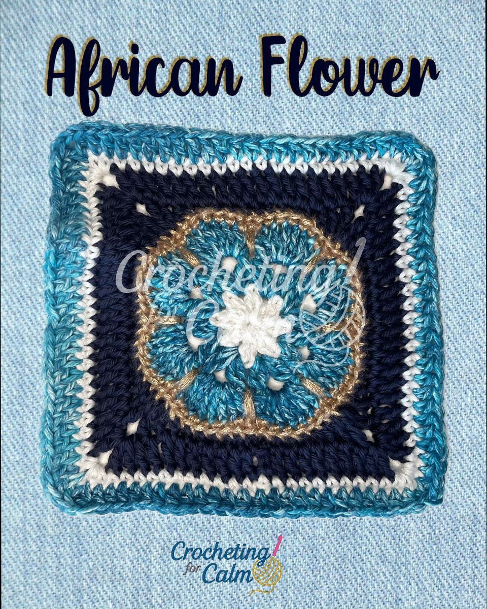 African Flower with Metallic Details
