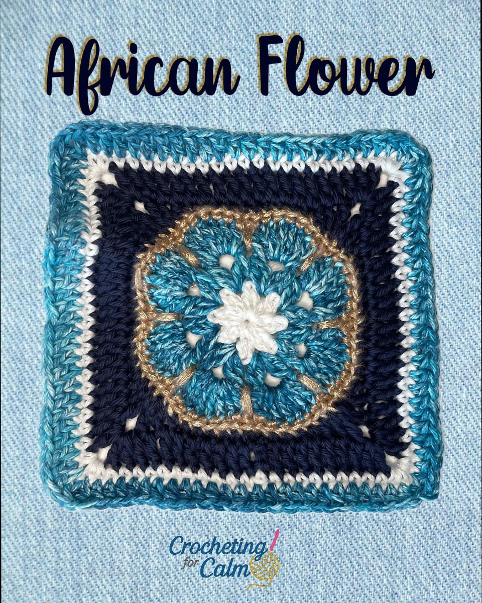African Flower with Metallic Details