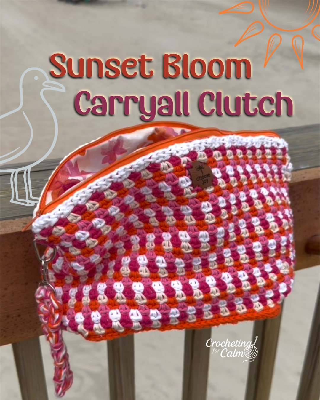 Sunset Bloom Carryall Clutch