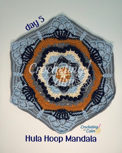Day 5 Hula Hoop Crocheted Mandala