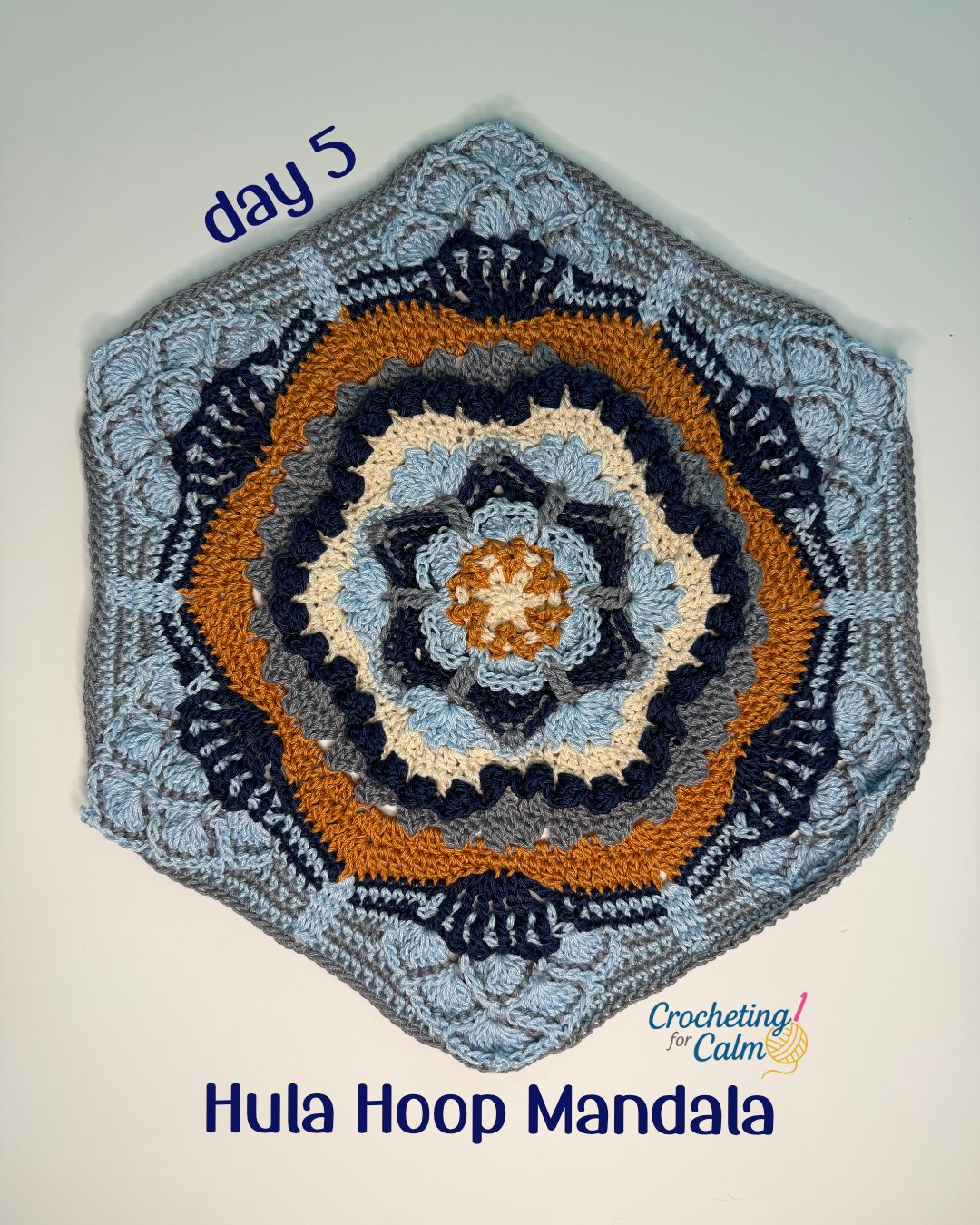 Day 5 Hula Hoop Crocheted Mandala