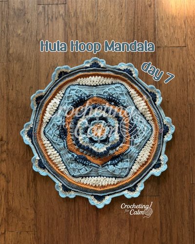 Day 7 Hula Hoop Crocheted Mandala