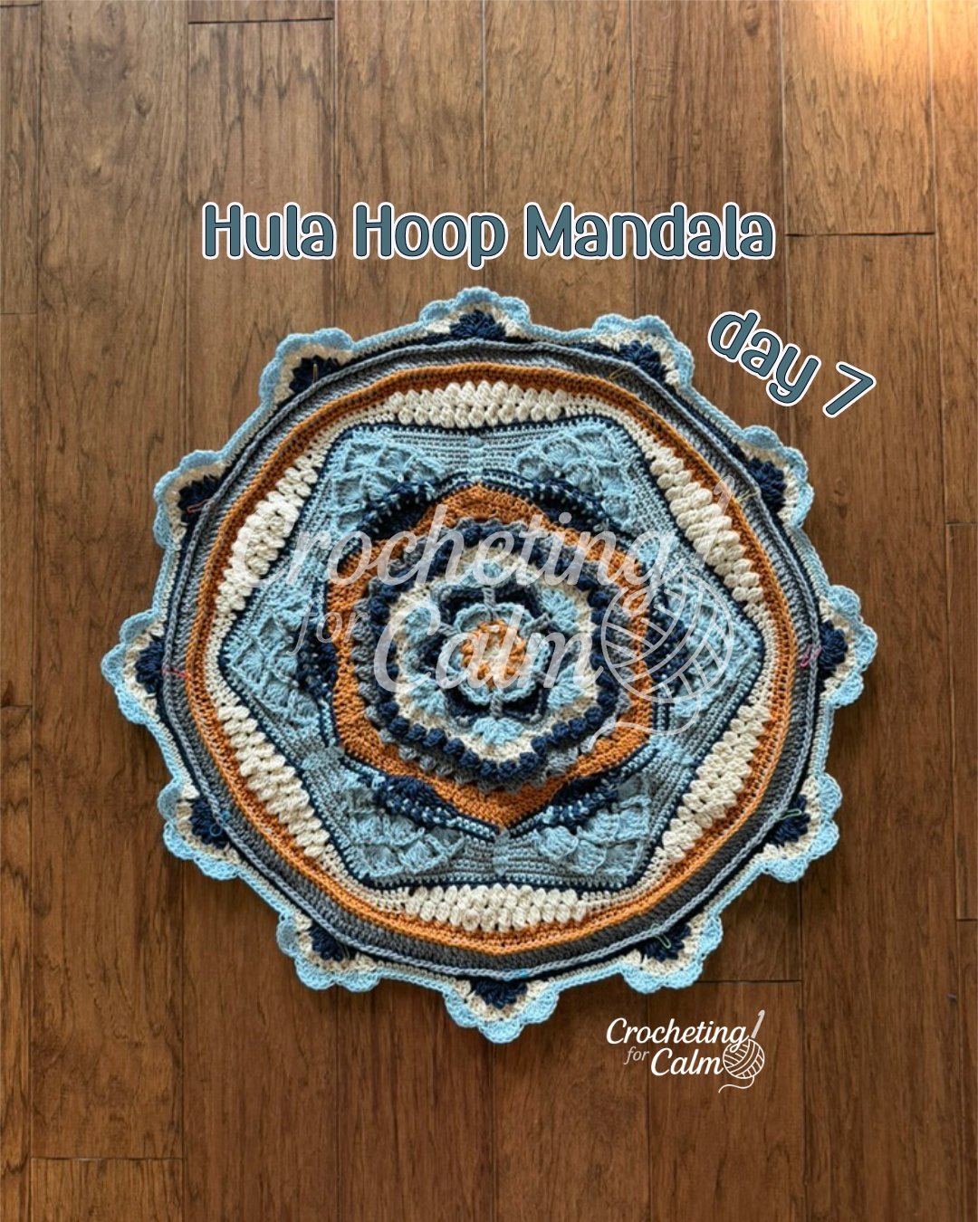 Day 7 Hula Hoop Crocheted Mandala