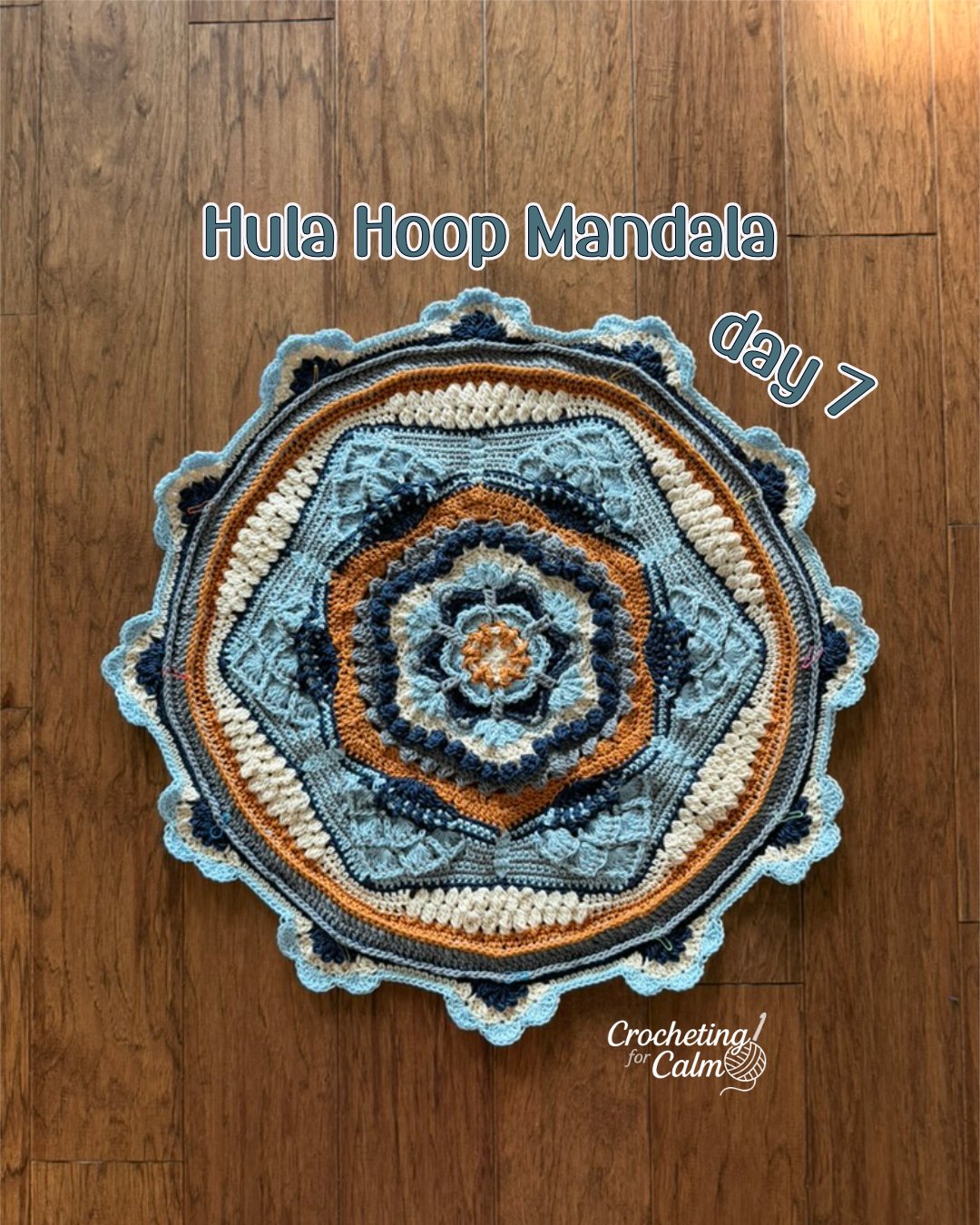 Day 7 Hula Hoop Crocheted Mandala