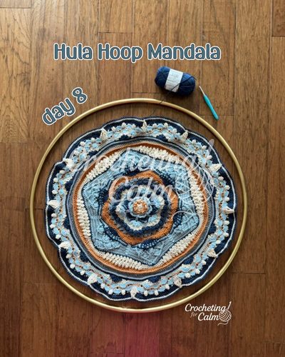 Day 8 Hula Hoop Crocheted Mandala