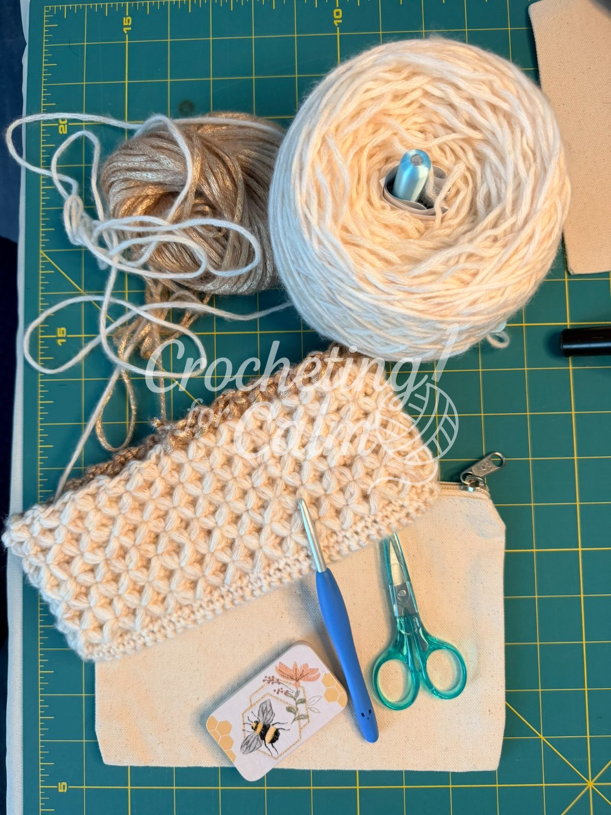 Crochet Flower Clutch Work in Progress