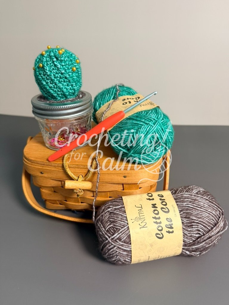 Crochet Cactus Pincushion