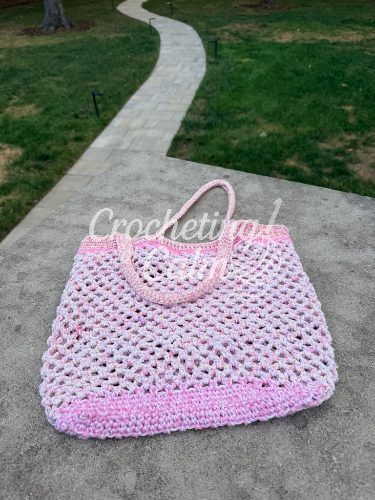 Pretty in Pink Mesh Market Bag