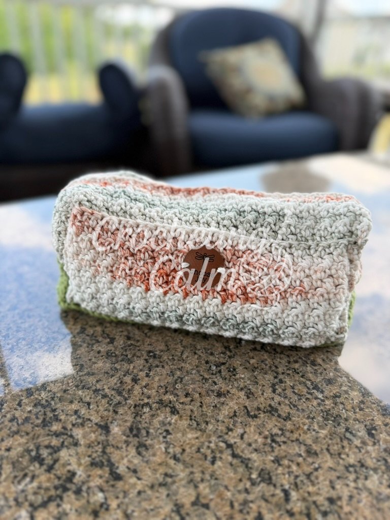 Boxy Pouch in Earth tones — crochet project